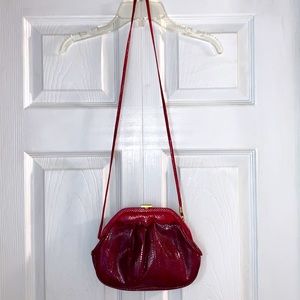 Vintage Red Snake Leather Purse